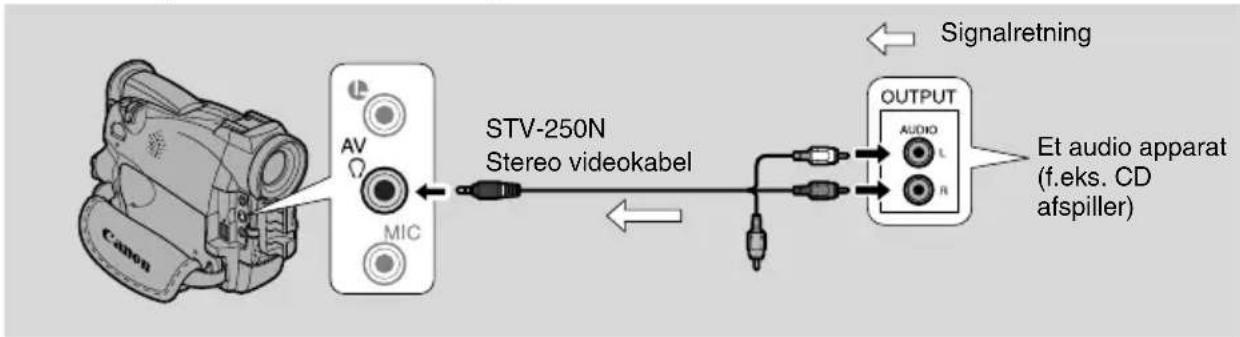 CANON MV500i - Tilslutning af andet audio udstyr: - 1