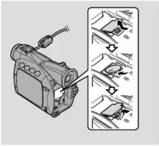 CANON MV500i - Montering af backup-batteriet - 1