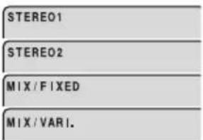 STEREO1 STEREO2 MIX / FIXED MIX / VARI.
