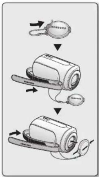 SAMSUNG SC-MX10 - Attaching a Lens Cap - 1