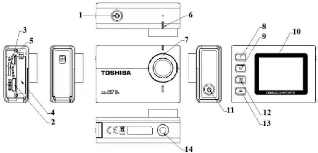 TOSHIBA Camileo X-Sports - Kamera Camileo X-Sports - 1