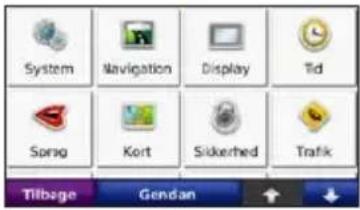 System Navigation Display Tid Sprag Kort Sikerhed Trafik Tilbage Gendan