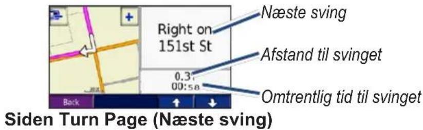 Right on 151st St 0.3 00:58 Næste swing Afstand til svinget Omtrentlig tid til svinget Back Siden Turn Page (Næste swing)