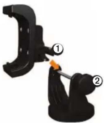 GARMIN Montana Marine Mount - Installing the Mount on the Mounting Bracket - 3
