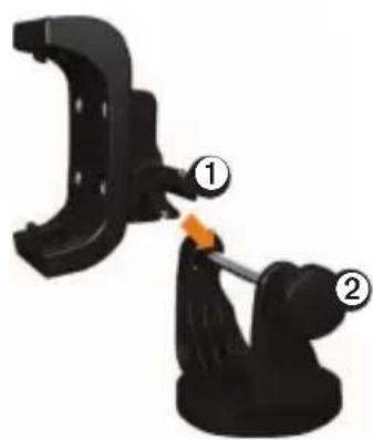 GARMIN Montana Marine Mount - Installering af holderen i monteringsbeslaget - 1