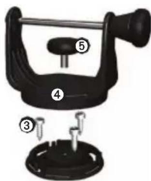 Diagram of a mechanical device with numbered parts labeled ③, ④, and ⑤