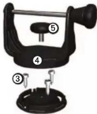 Diagram of a mechanical device with numbered parts labeled ③, ④, and ⑤