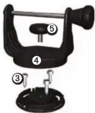 Diagram of a mechanical device with numbered parts labeled ③, ④, and ⑤