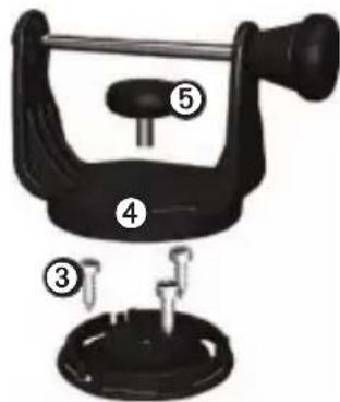 Diagram of a mechanical device with numbered parts labeled ③, ④, and ⑤