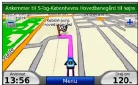 Ankemmer til S-log-Københavns Hovedbanegård til højre Aniomst 13:56 Menu Drej om 120m