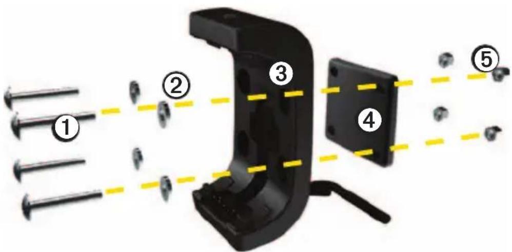 GARMIN Montana Rugged Mount - Collegamento di una base AMPS al supporto - 1