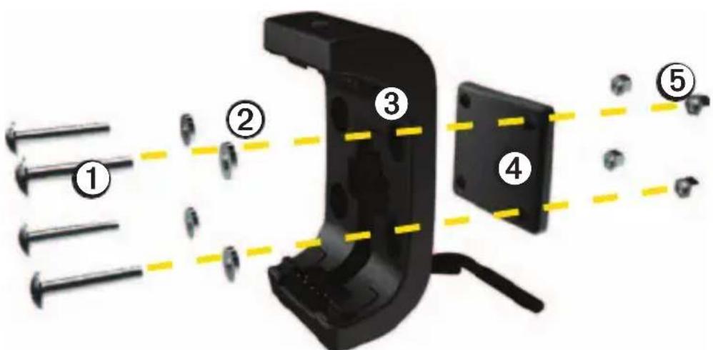 GARMIN Montana Rugged Mount - Conexión de la placa base AMPS al soporte - 1