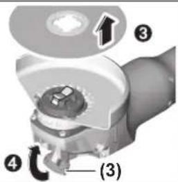 Technical diagram of a mechanical device with numbered components and labeled parts