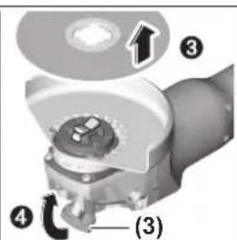 Technical diagram of a mechanical device with numbered components and labeled parts