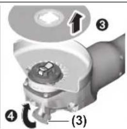 Technical diagram of a mechanical assembly with numbered components and labeled parts