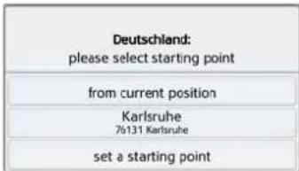 Deutschland: please select starting point from current position Karlsruhe 76131 Karlsruhe set a starting point