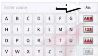 Enter name A B C D E F G H I J K L M N O P Q R S T U V W X Y Z - ABC AEB 123 AAA OK