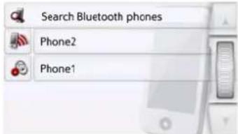Search Bluetooth phones Phone2 Phone1