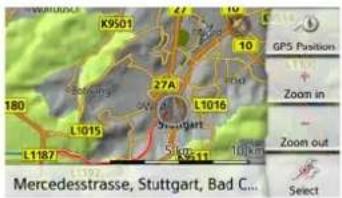 K9501 27A 180 L1015 L1016 L1017 S4W31 GPS Position + Zoom in - Zoom out Select Mercedesstrasse, Stuttgart, Bad C...