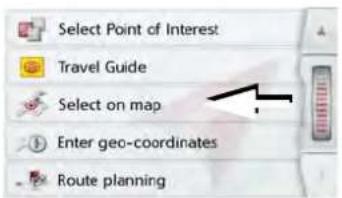 Select Point of Interest Travel Guide Select on map Enter geo-coordinates Route planning
