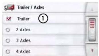 Trailer / Axles Trailer ① 2 Axles 3 Axles 4 Axles