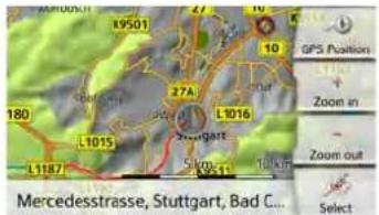 K9501 27 10 GPS Position + Zoom in - Zoom out L180 L1015 L1016 L1187 L1015 Svcs 10 KB Mercedesstrasse, Stuttgart, Bad C... Select