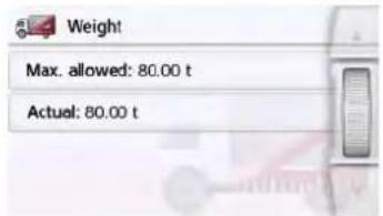 Weight Max. allowed: 80.00 t Actual: 80.00 t