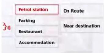 Petrol station On Route Parking Near destination Restaurant Accommodation