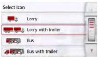 Select Icon Lorry Lorry with trailer Bus Bus with trailer