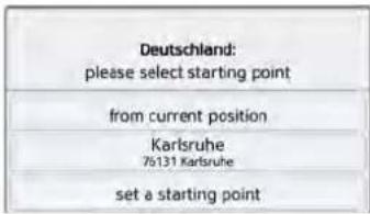 Deutschland: please select starting point from current position Karlsruhe 76131 Karlsruhe set a starting point