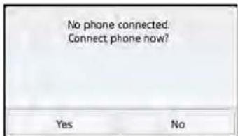 No phone connected. Connect phone now? Yes No
