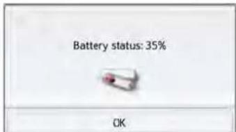 Battery status: 35% OK