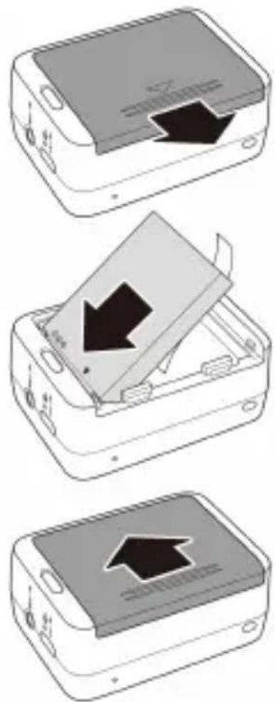 HP AC300w - Legen Sie die Batterien ein - 1