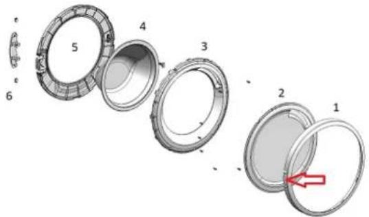 SIEMENS WM12UT09GR - Retirer les composants de la porte - 1
