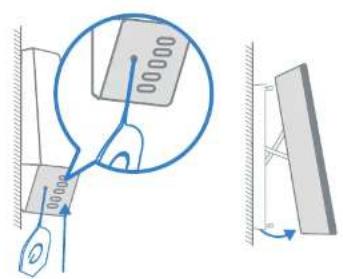 Diagram illustrating a mechanical or electrical component with labeled parts and directional arrows indicating motion or assembly.