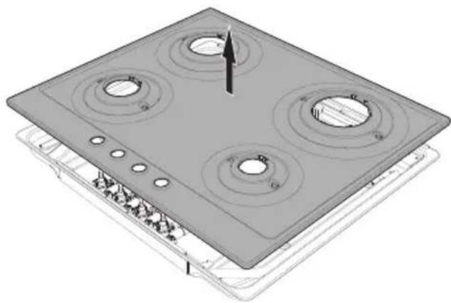 SMEG P64ES - Fjern brænderkronerne. - 5