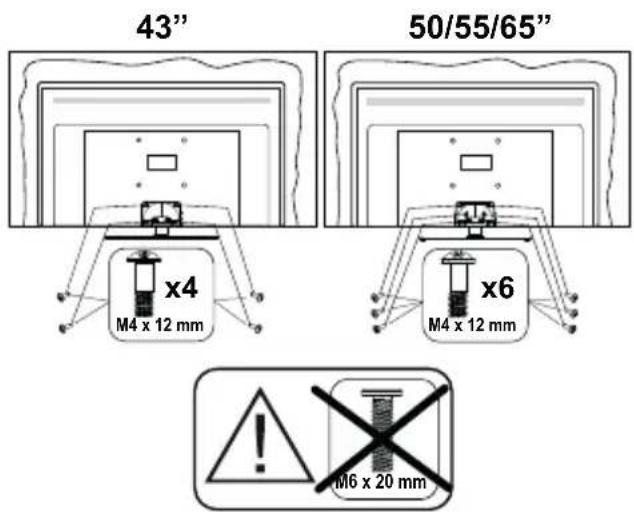 PANASONIC TX-50HX702E - Jalustan asennus - 3
