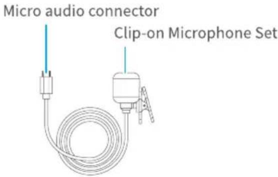 Micro audio connector Clip-on Microphone Set