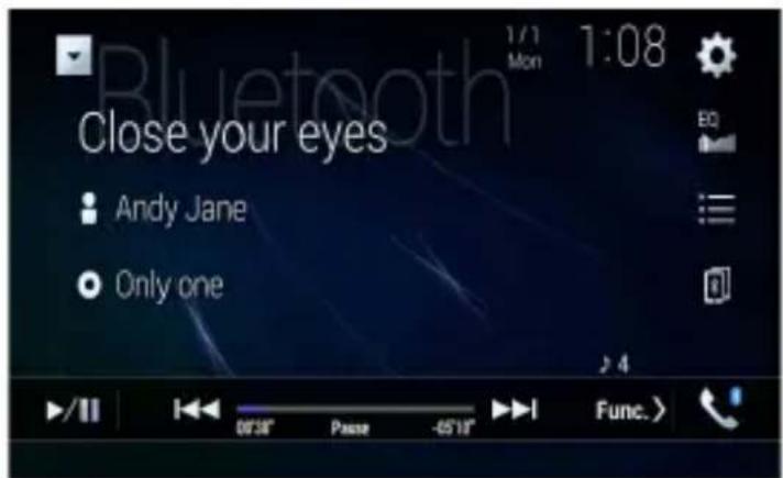 1/1 Mon 1:08 Close your eyes Andy Jane Only one 05'38" Pause -65'18" Func.>