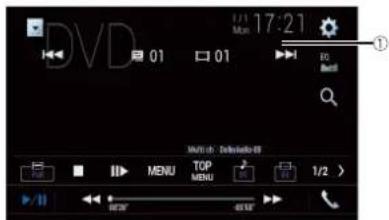 DVD 01 01 17:21 Mon ① Multi CD: Broadcasts Off MENU TOP MENU 1/2 > 11 45.53