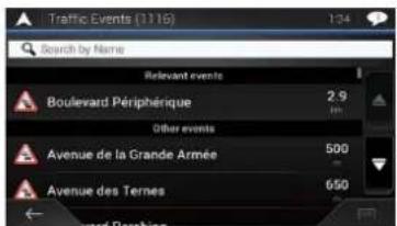 Traffic Events (11:16) Search by Name Relevant events Boulevard Périphérique 2.9 Other events Avenue de la Grande Armée 500 Avenue des Ternes 650