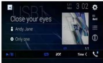 PIONEER AVIC-Z710DAB - Lydkildeskærm 1 (eksempel: USB) - 2