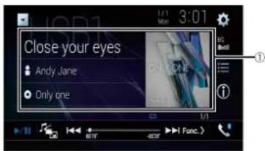 PIONEER AVIC-Z710DAB - Lydkildeskærm 1 (eksempel: USB) - 1
