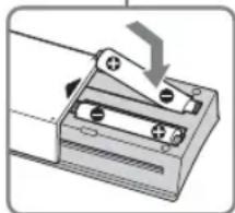 SONY KDL-32EX703 - Az elemek behelyezése a távvezérlőbe - 2