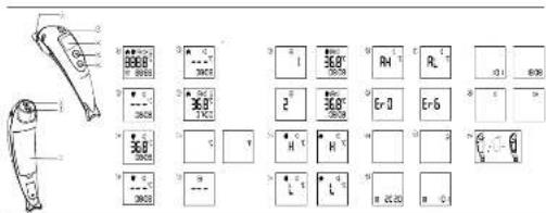 Technical diagram of a mechanical component with labeled parts and corresponding numerical values.