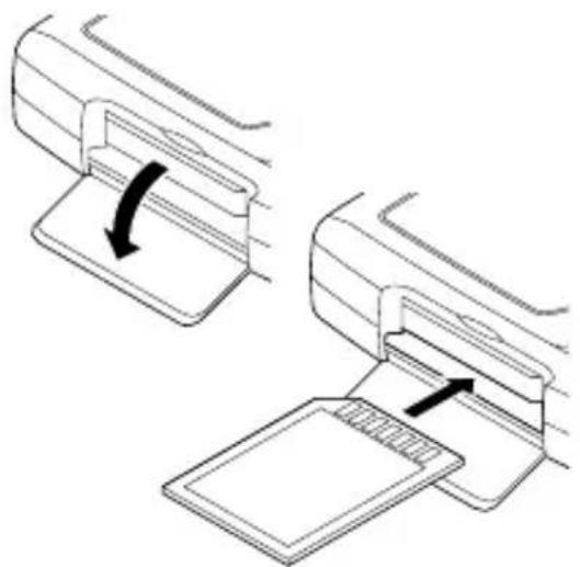 SANYO ICR-B150 - Inserting the MultiMediaCard - 1