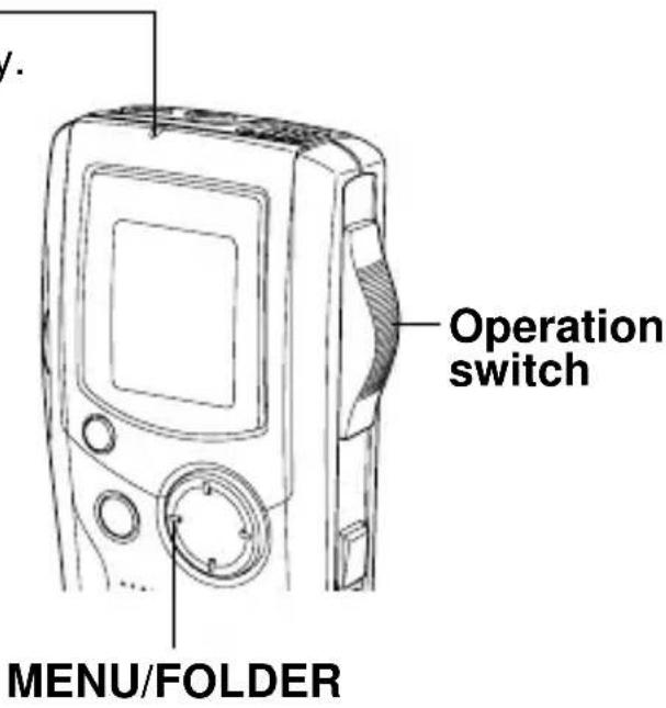 ./. Operation switch MENU/FOLDER