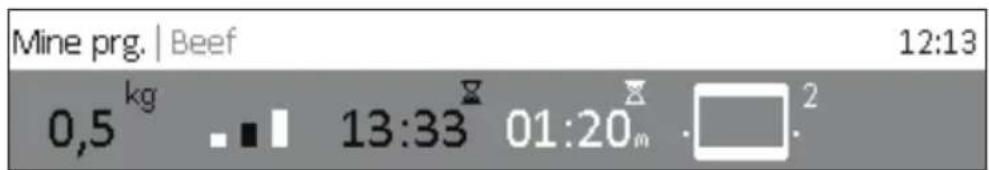 Mine prg. | Beef 12:13 0,5 kg 13:33 01:20m 2