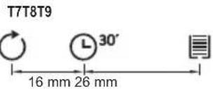 T7T8T9 16 mm 26 mm 30°