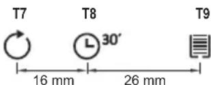 T7 T8 30° T9 16 mm 26 mm